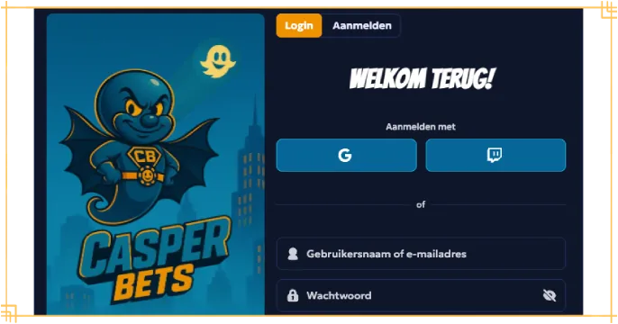 Casper Bets Casino Registratie banner